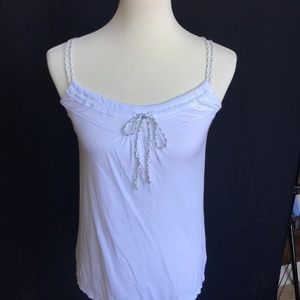 Aeropostale White tank with silver tie